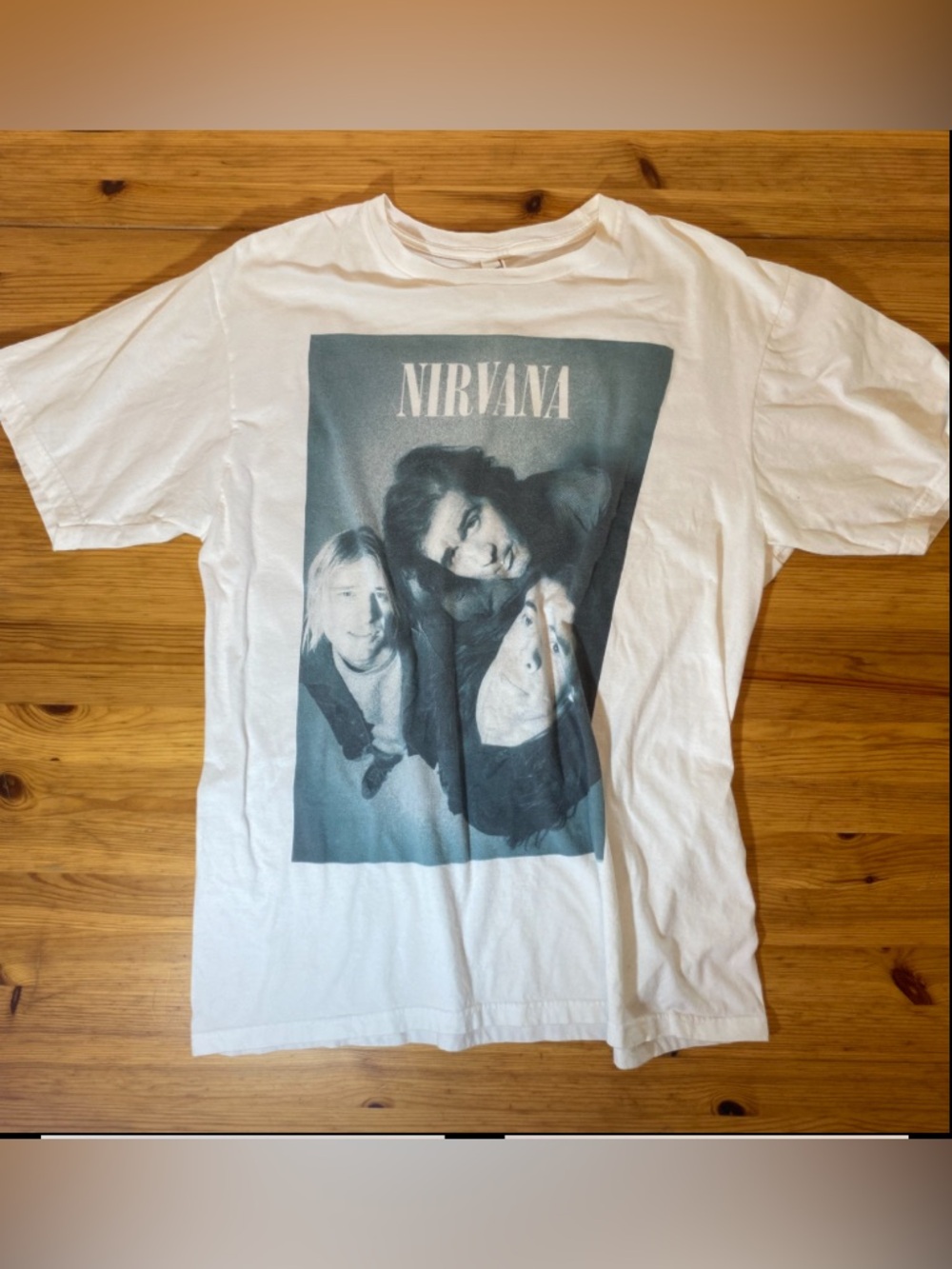 Nirvana Looking Up Graphic Band Tee Black 100% Cotton Unisex Size Large - Picture 7 of 11